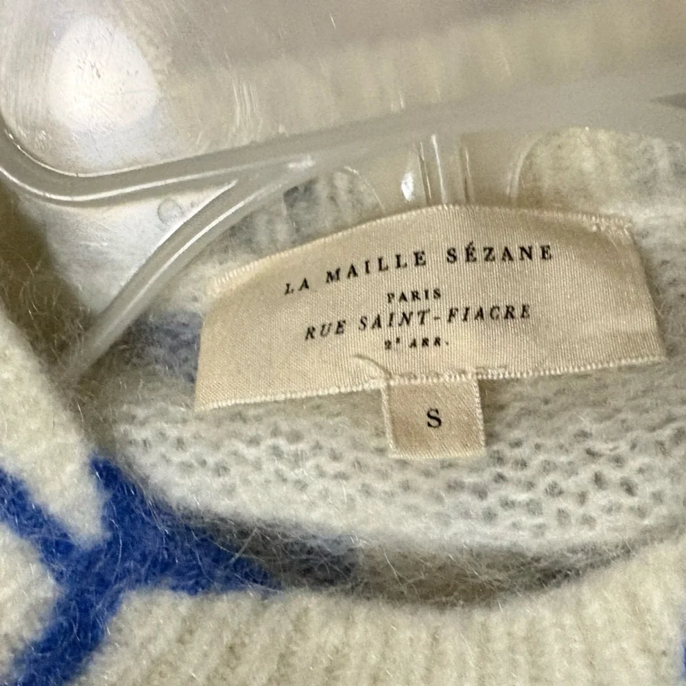 Sezane Pelagie Jumper Ecru/ Blue Floral - Size S - Picture 6 of 7